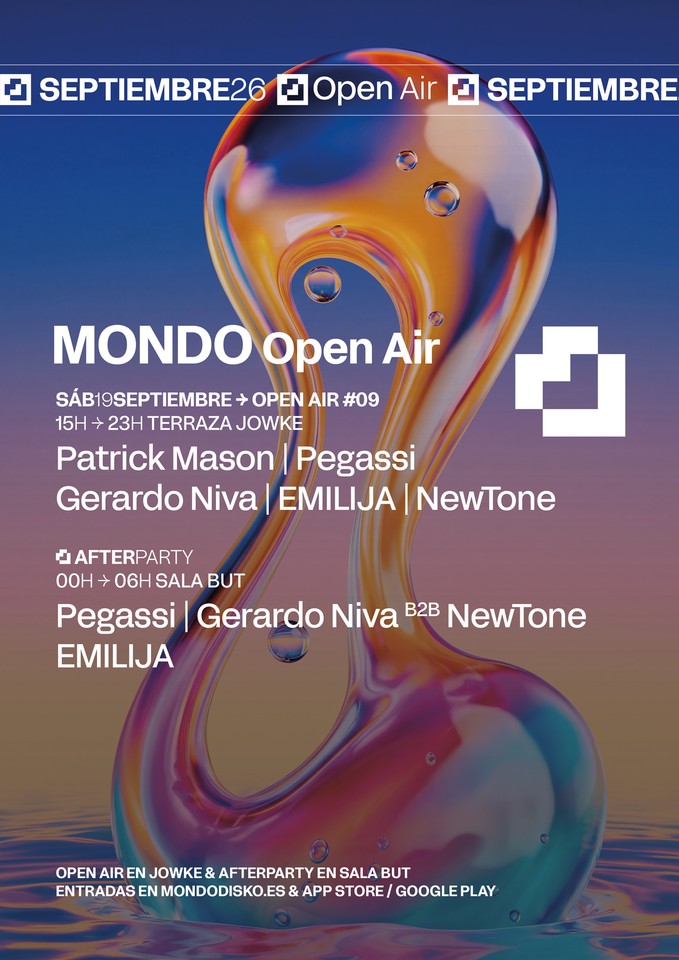 Mondo OPEN AIR #08: Patrick Mason / Pegassi / Gerardo Niva / EMILIJA / NewTone
