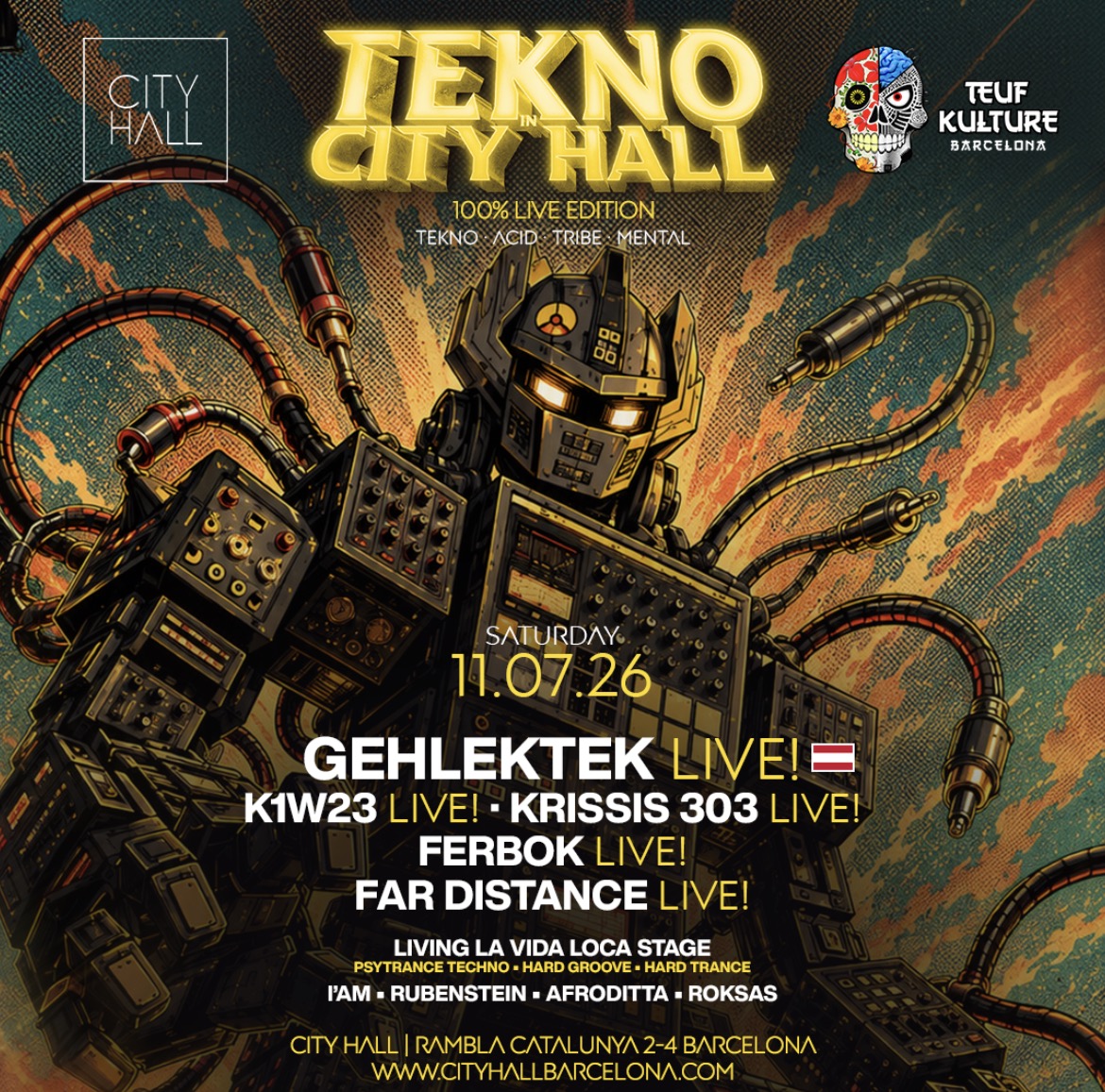 Teuf Kulture pres. TEKNO in City Hall