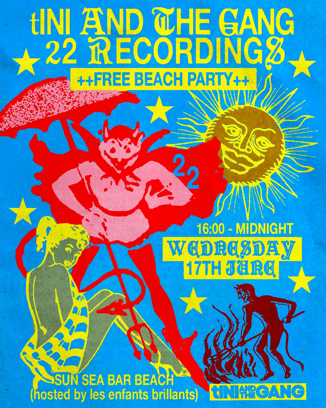 OFFBCN: FREE OPEN AIR BEACH PARTY - tINI AND tHE GANG x 22Recordings hosted by Les Enfants