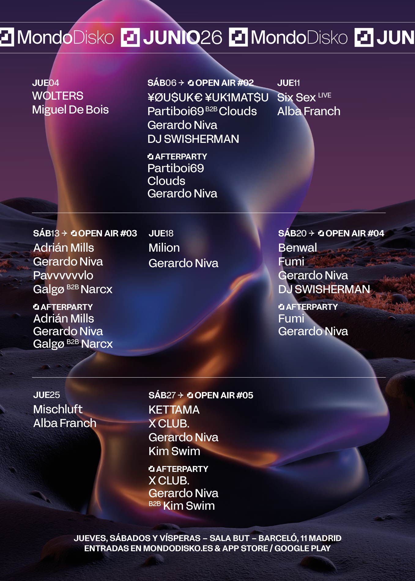 Mondo OPEN AIR #03: Adrián Mills / Gerardo Niva / pavvvvvvlo / Galgø B2B NARCX