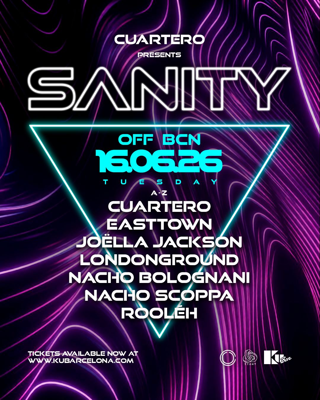 SANITY OFF BCN presents: Cuartero, Easttown, Joëlla Jackson, LondonGround... and many more