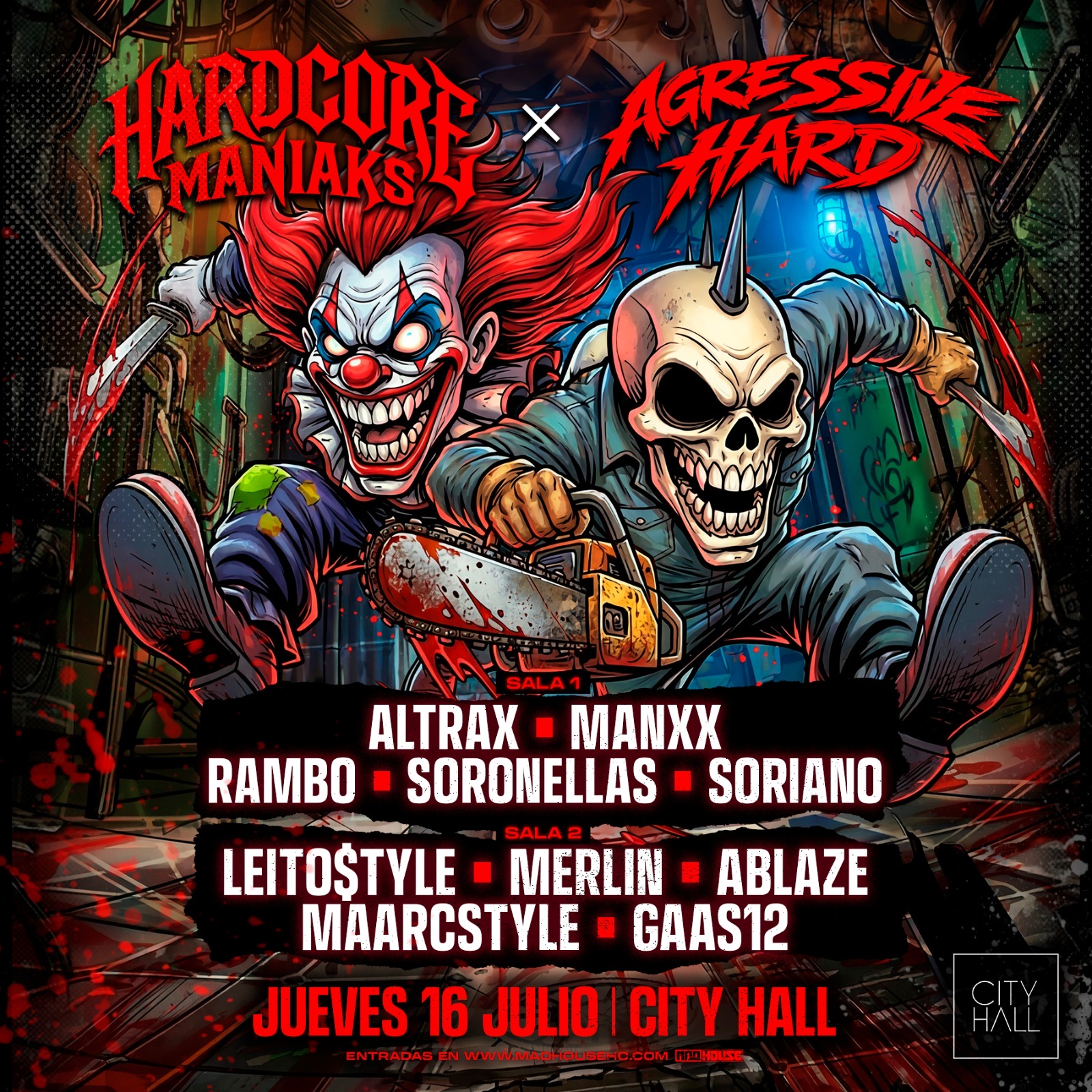 City Hall pres. HARDCORE MANIAKS x AGRESSIVE HARD