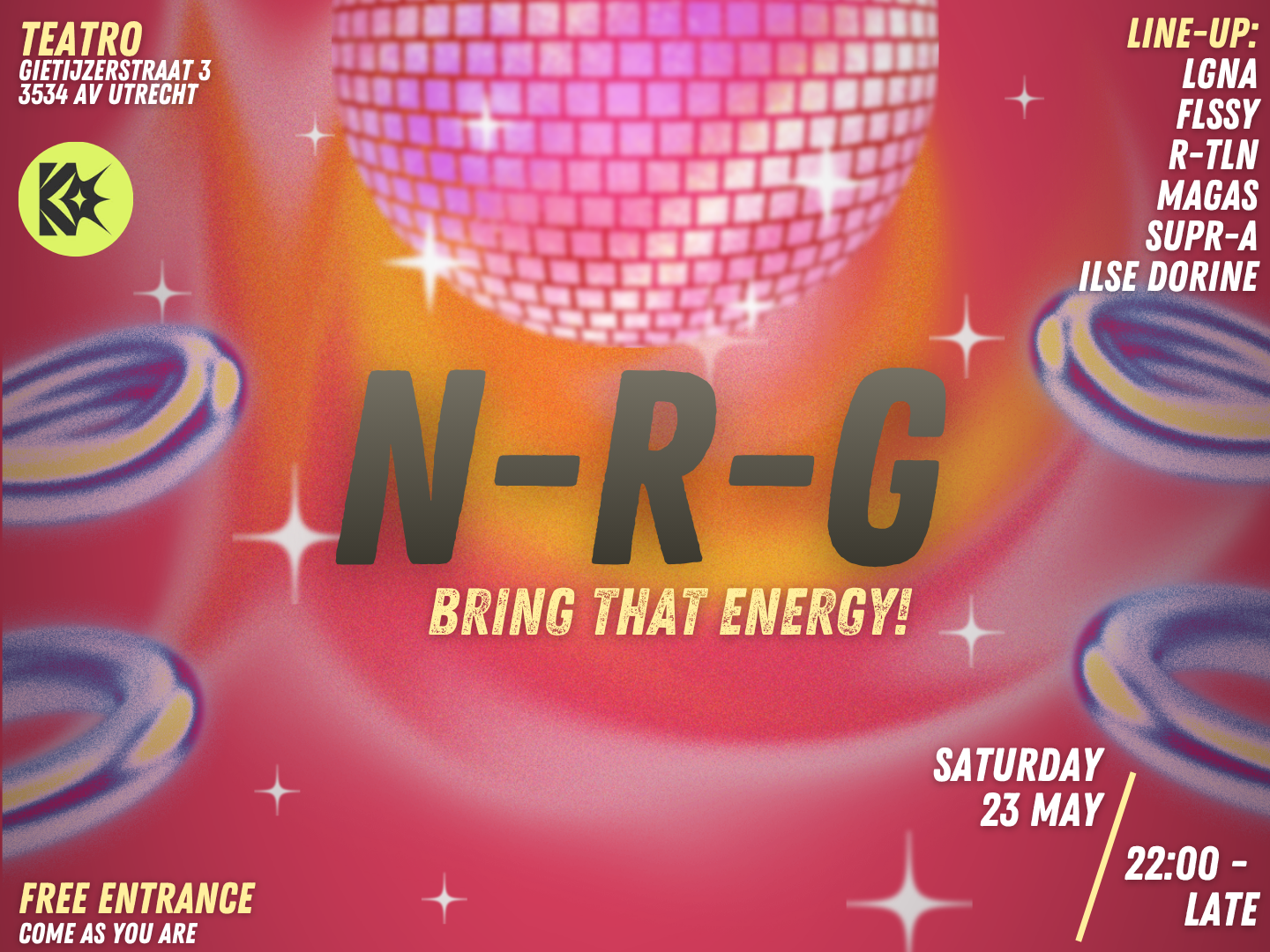 N-R-G 3.0: brings you the best breaks-house-garage-groove to Teatro