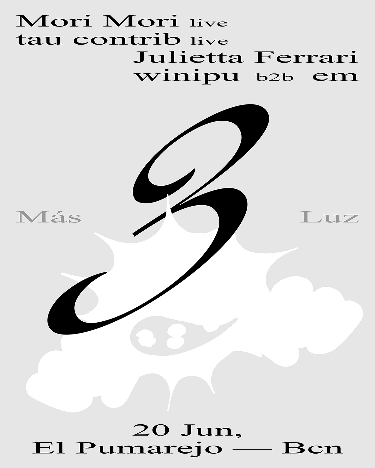 Más Luz: Mori Mori, tau contrib, Julietta Ferrari, winipu, em