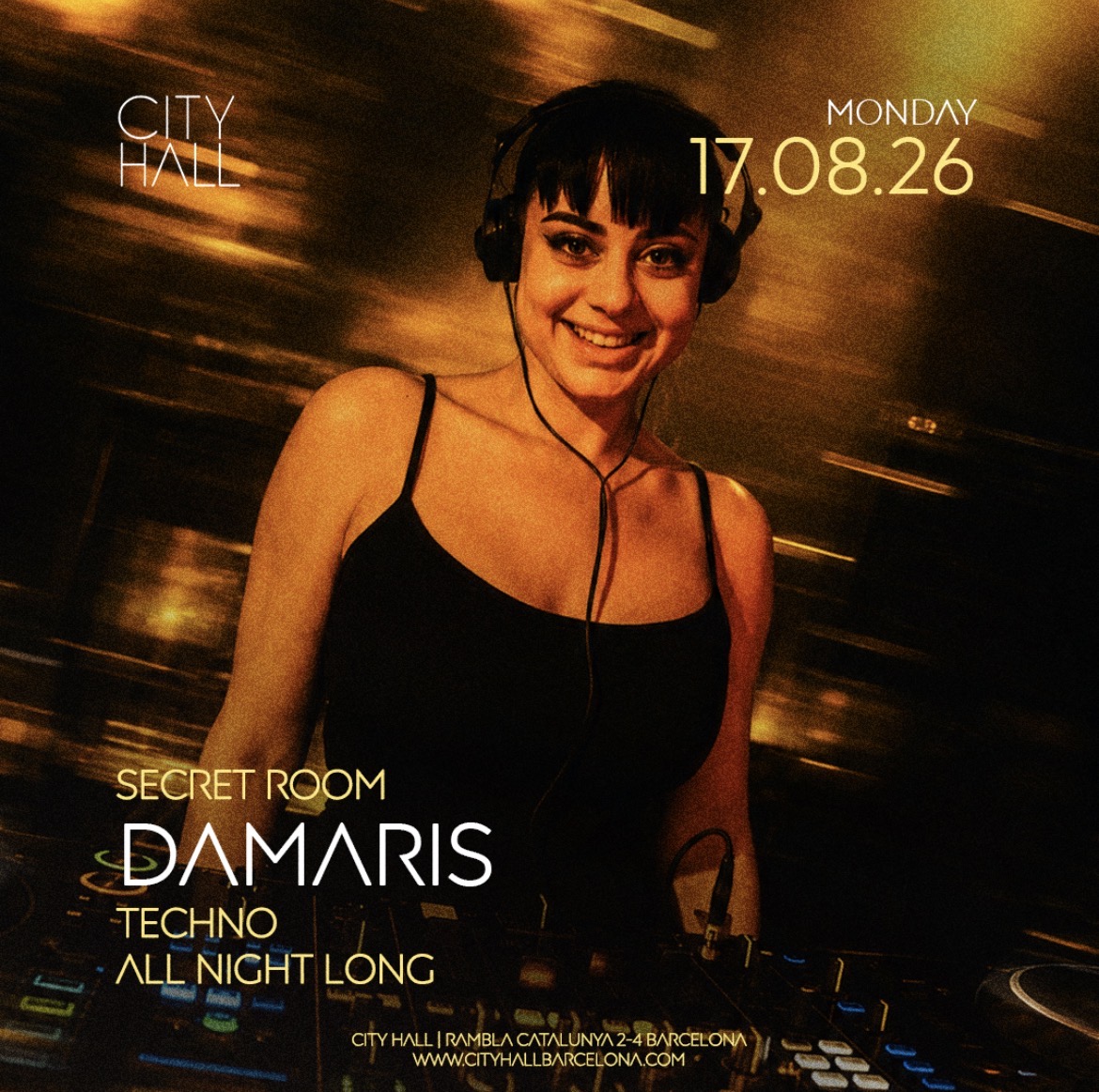 SECRET ROOM II Dámaris ALL NIGHT LONG II TECHNO II MONDAY II DOWNLOAD YOUR FREE PASS