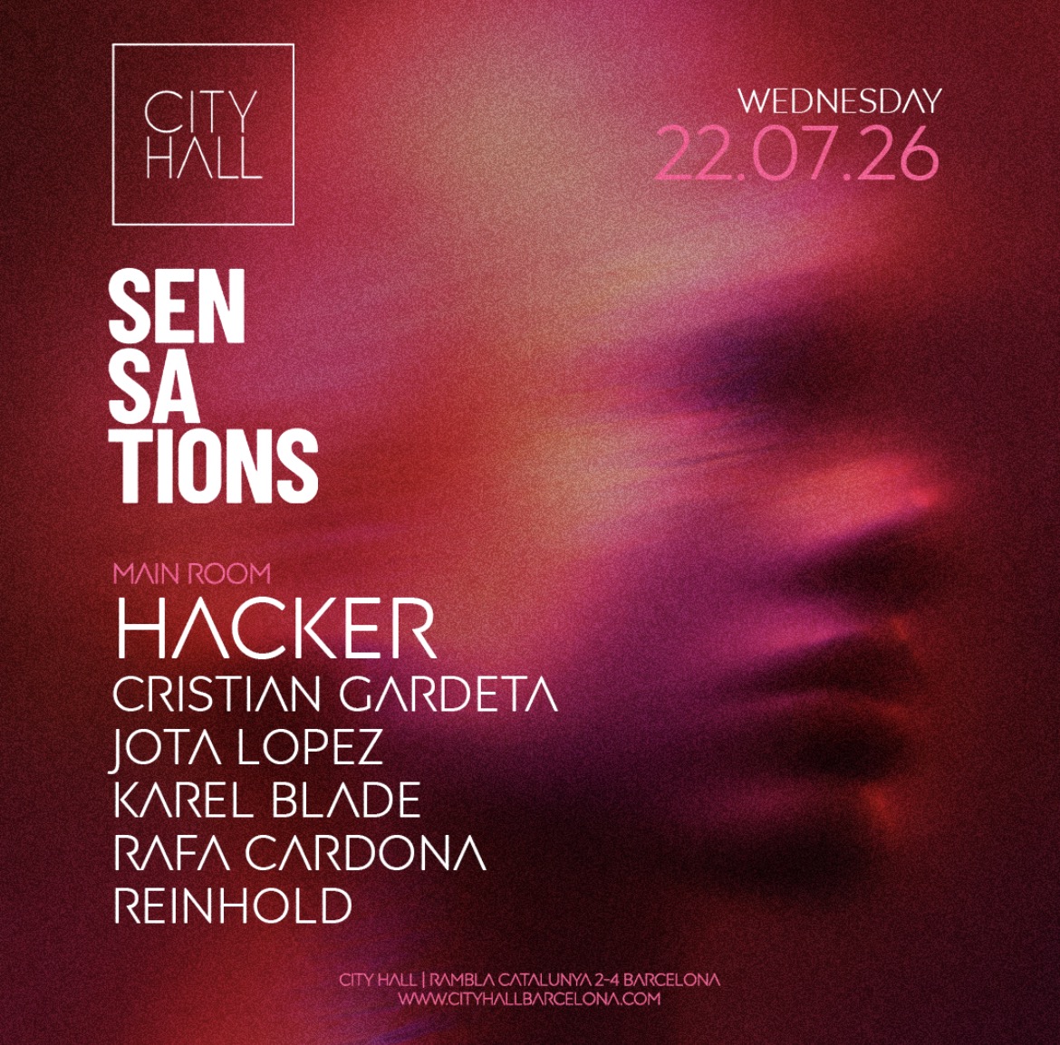 City Hall pres. SENSATIONS II Guest List II Free Pass until 1:00 A.M