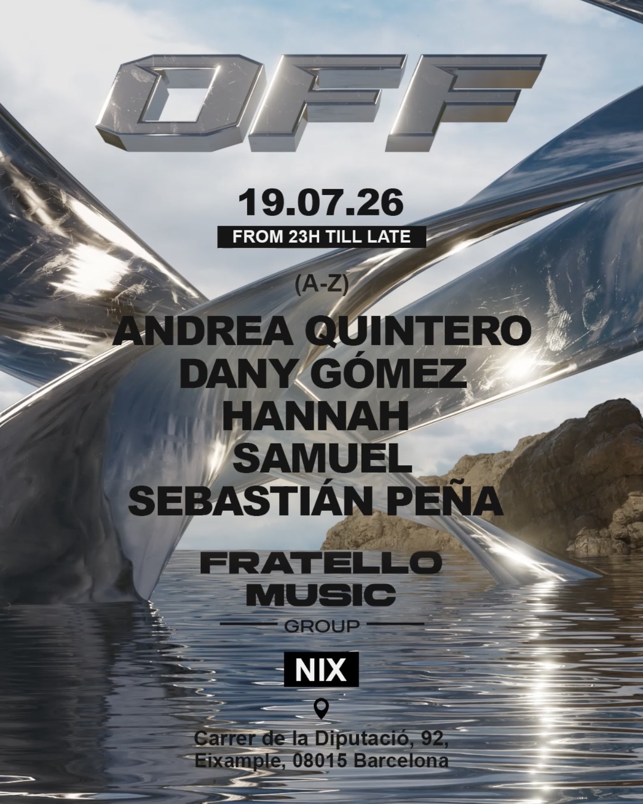 OFF & FRATELLO pres Andrea Quintero & Dany Gómez