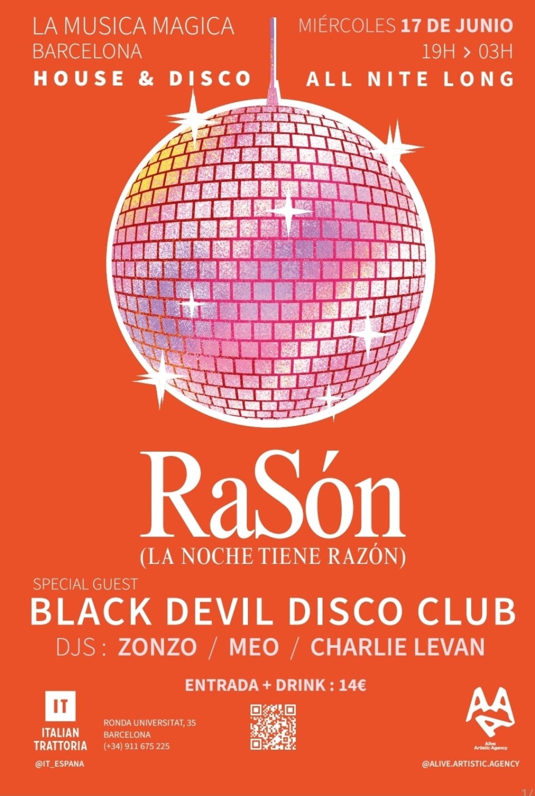 RaSón W/ Black Devil Disco Club (LIVE), Zonzo, Meo & Charlie Levan