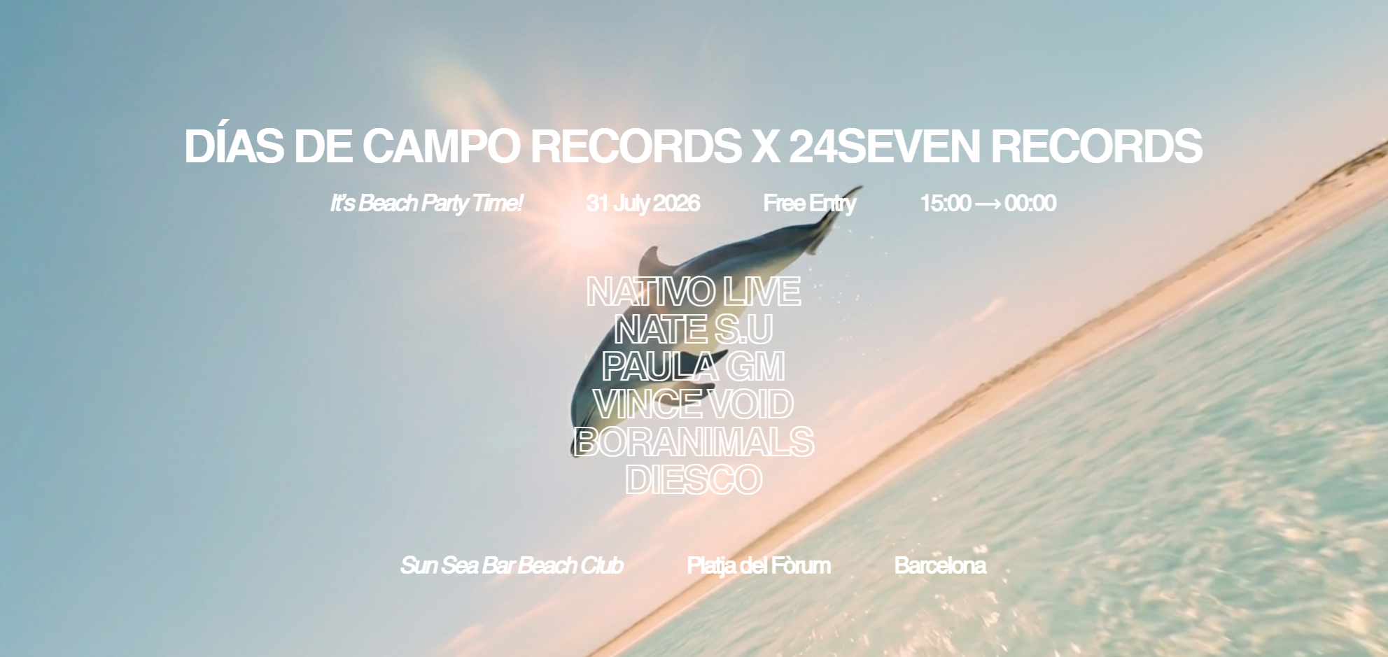 Dias de Campo Records X 24Seven Records @SunSeaBar Beach Cub