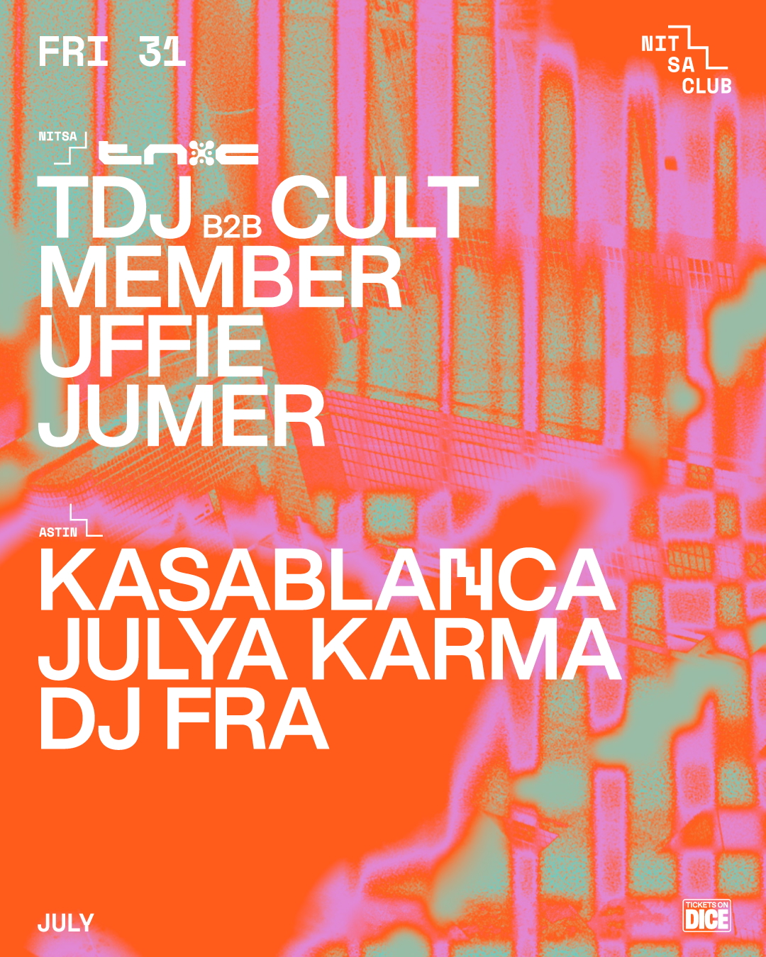Trance NXC: TDJ b2b Cult Member · Uffie · JUMER / Kasablanca · Julya Karma · Dj Fra