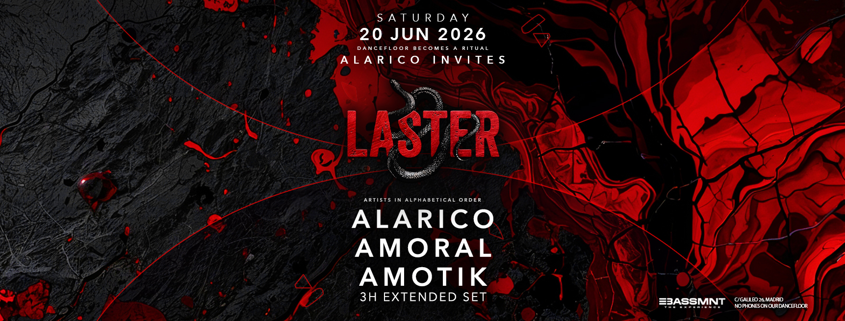 Laster Club presents Alarico invites AMORAL & Amotik