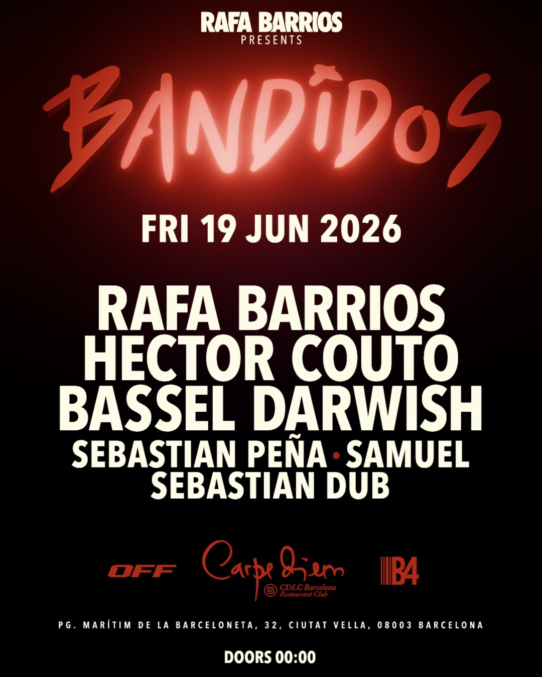 RAFA BARRIOS presents BANDIDOS at CDLC