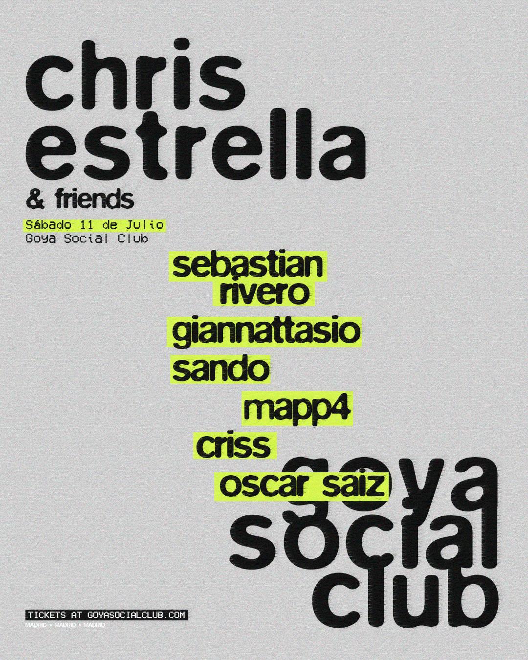 Chris Estrella & Friends at GSC (FREE WITH RA)