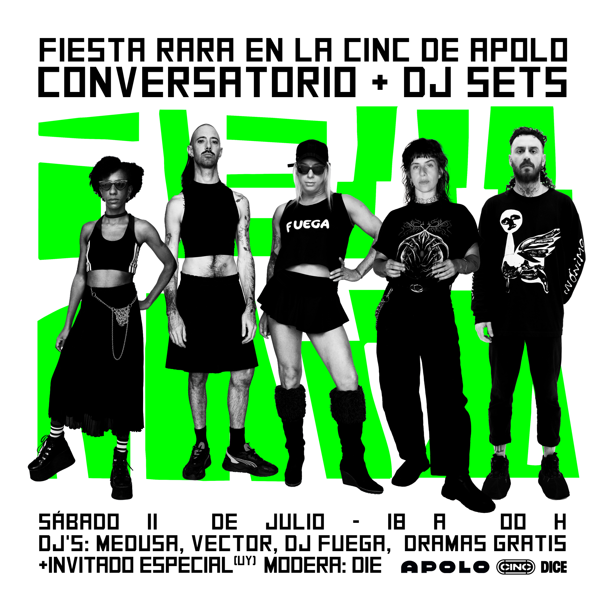 Fiesta RARA BCN - Vector + Dj Fuega + Medusa + Dramas Grati$ + Invitadx Especial