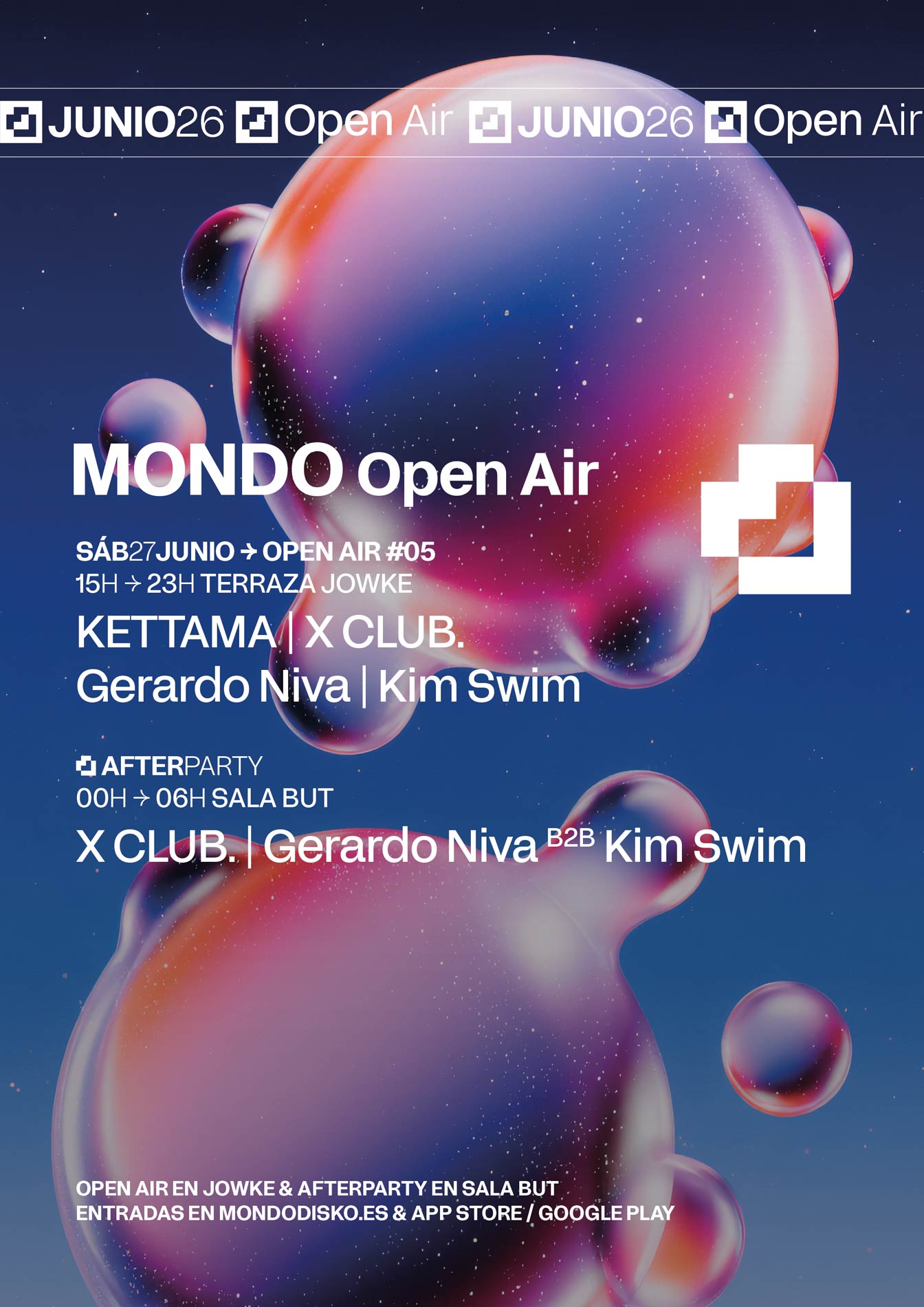 Mondo OPEN AIR #05: KETTAMA / X CLUB / Gerardo Niva / KIM SWIM