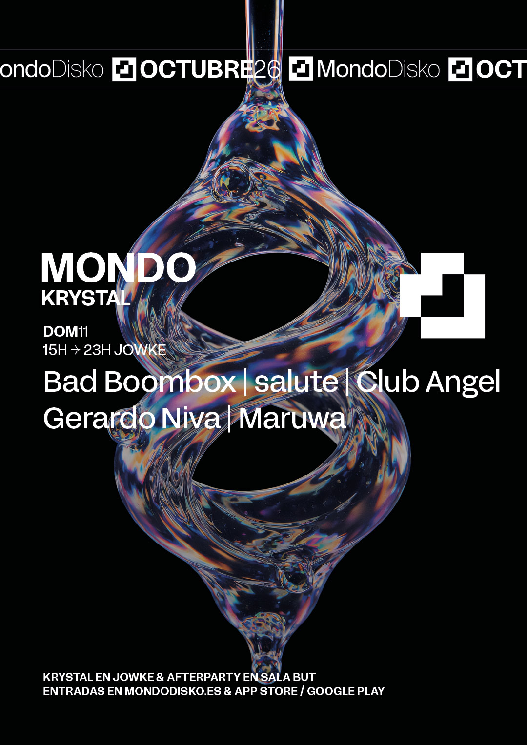 Mondo Krystal: Bad Boombox / salute / Club Angel / Gerardo Niva B2B Artist TBA / doccudder