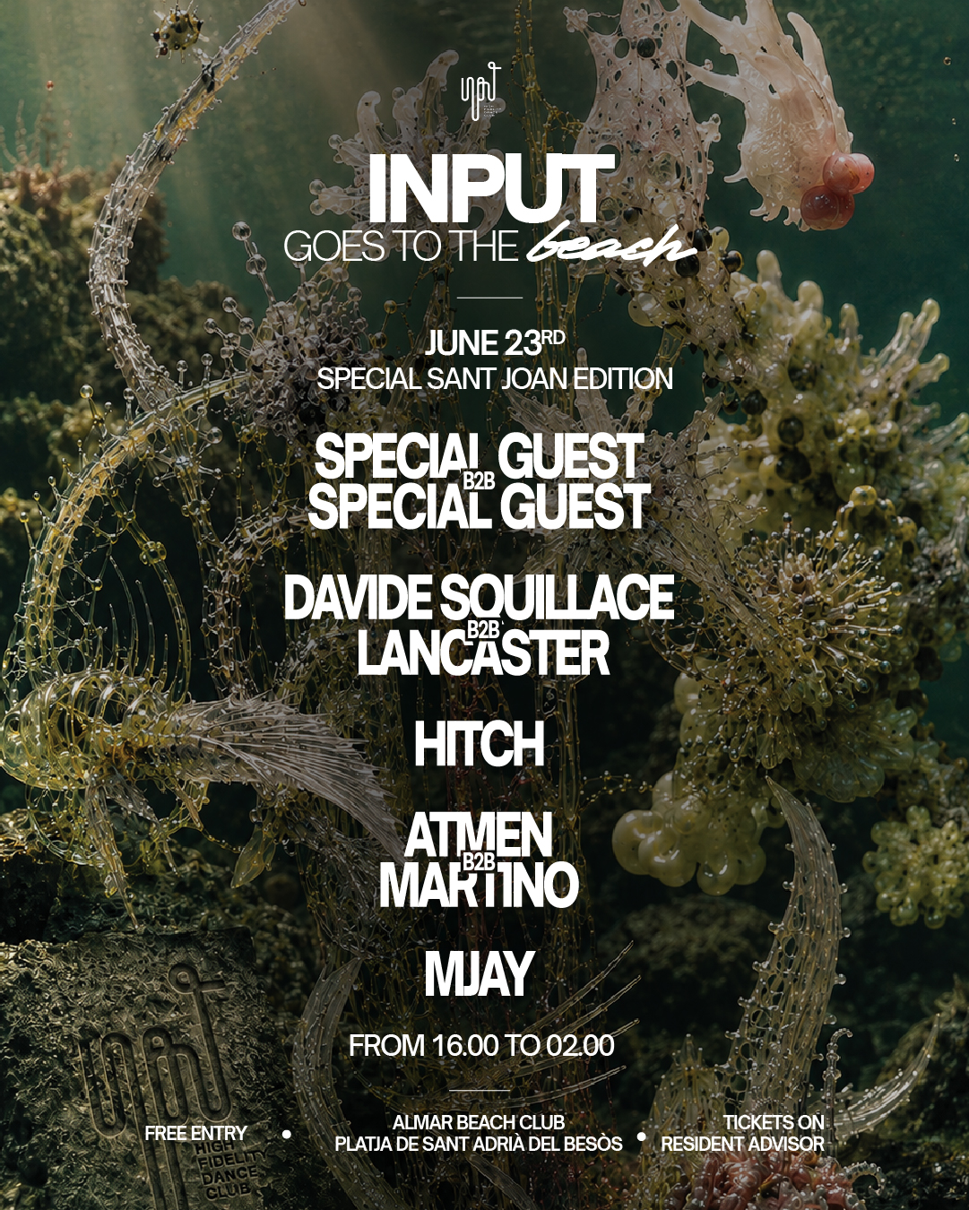 Sant Joan FREE OPEN AIR beach party INPUT Goes To The Beach