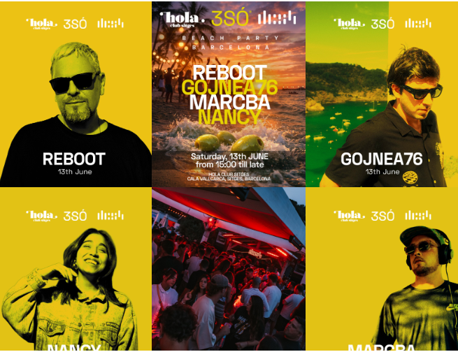 Reboot, Gojnea76 at Hola Beach Club (DCS4 x 3 Smoked Olives x Hola Club Sitges)