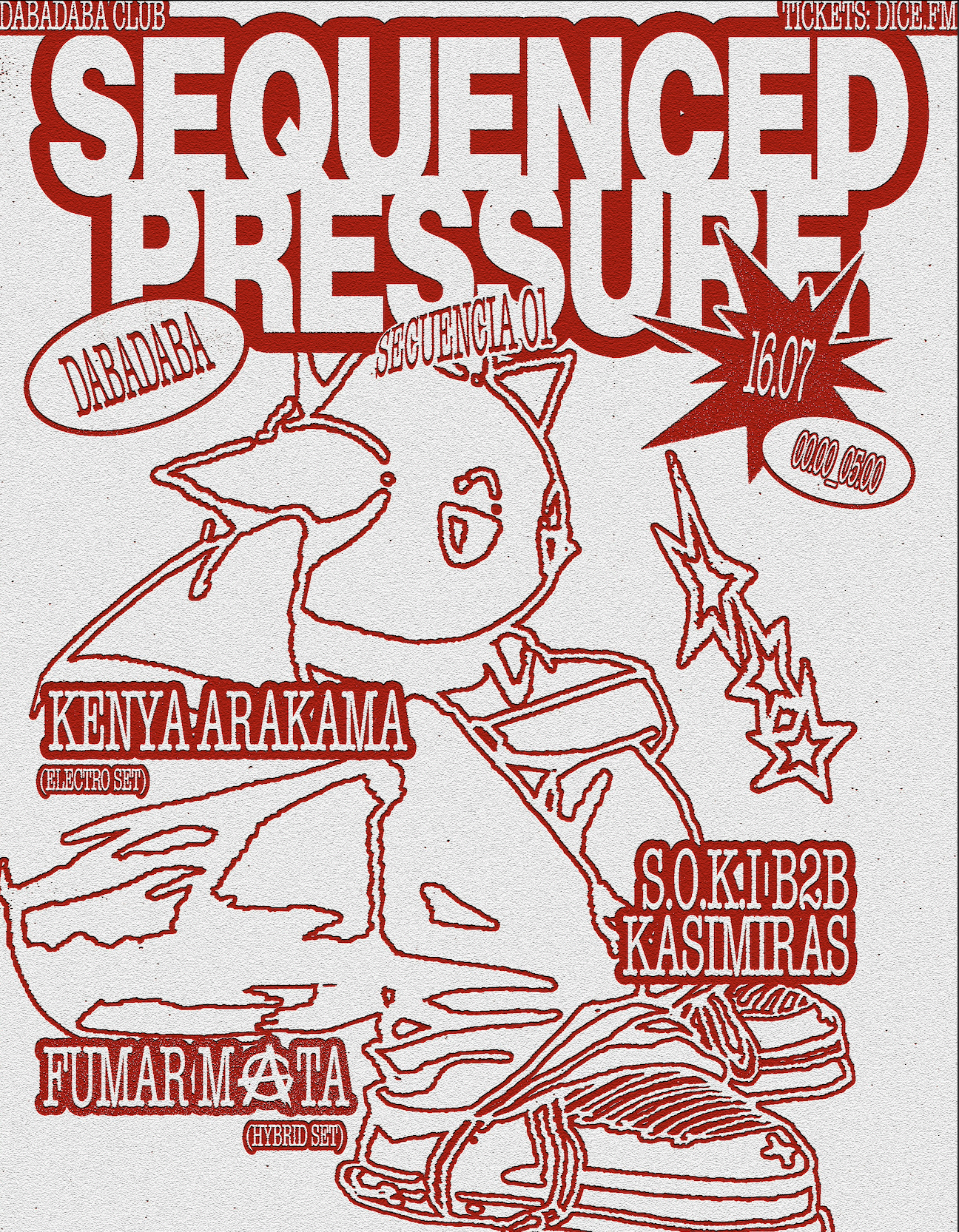 Sequenced Pressure #1: S.O.K.I. b2b KASIMIRAS + FUMAR MATA + Kenya Arakama