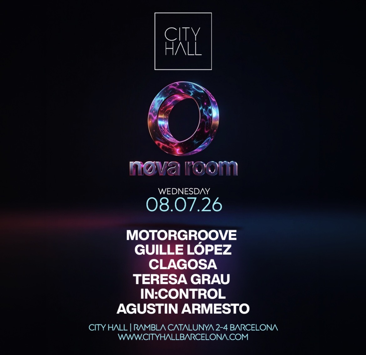 City Hall pres. NØVA ROOM - Wednesday - Guest List