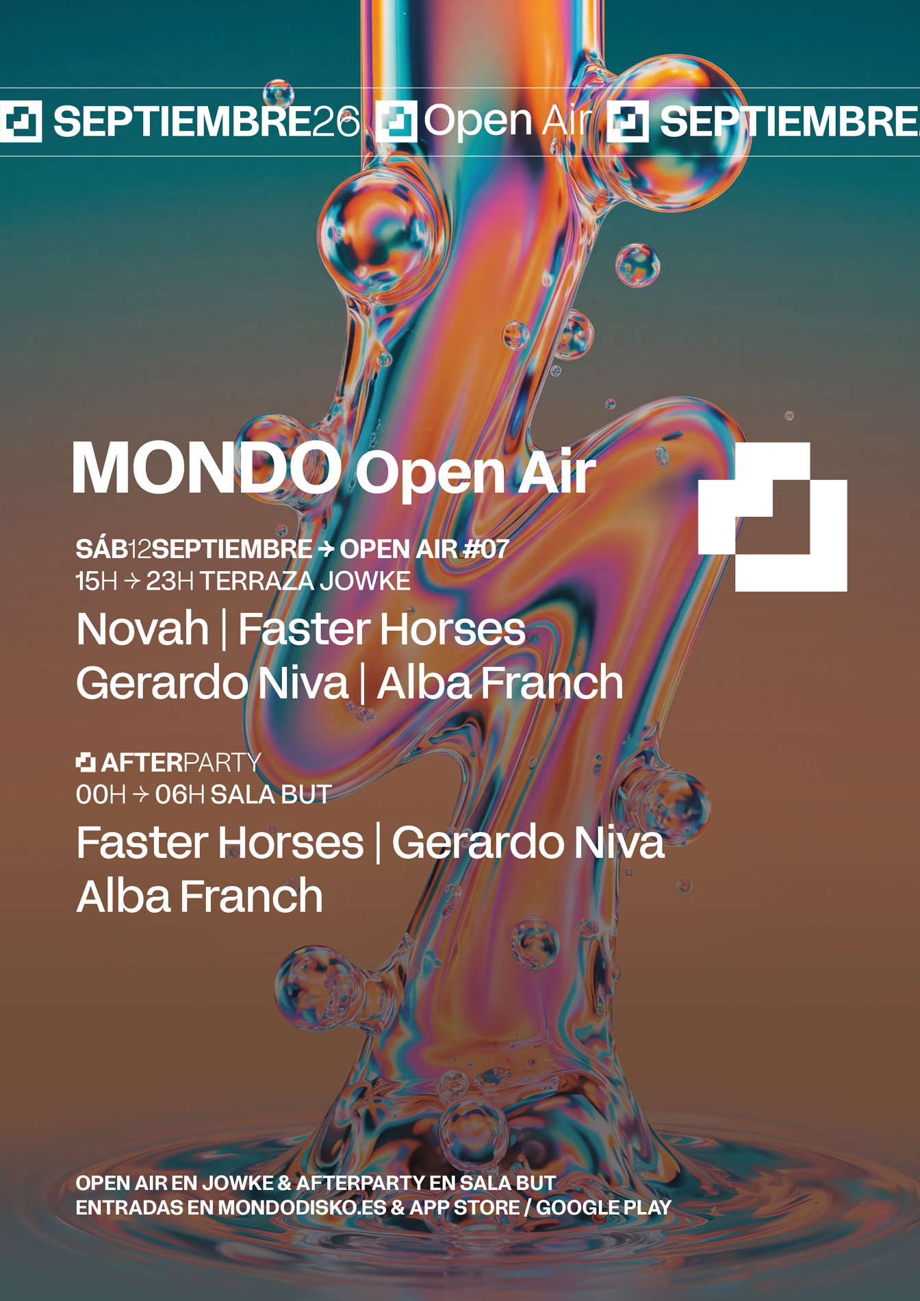 Mondo OPEN AIR #07: NOVAH / Faster Horses / Gerardo Niva / Alba Franch