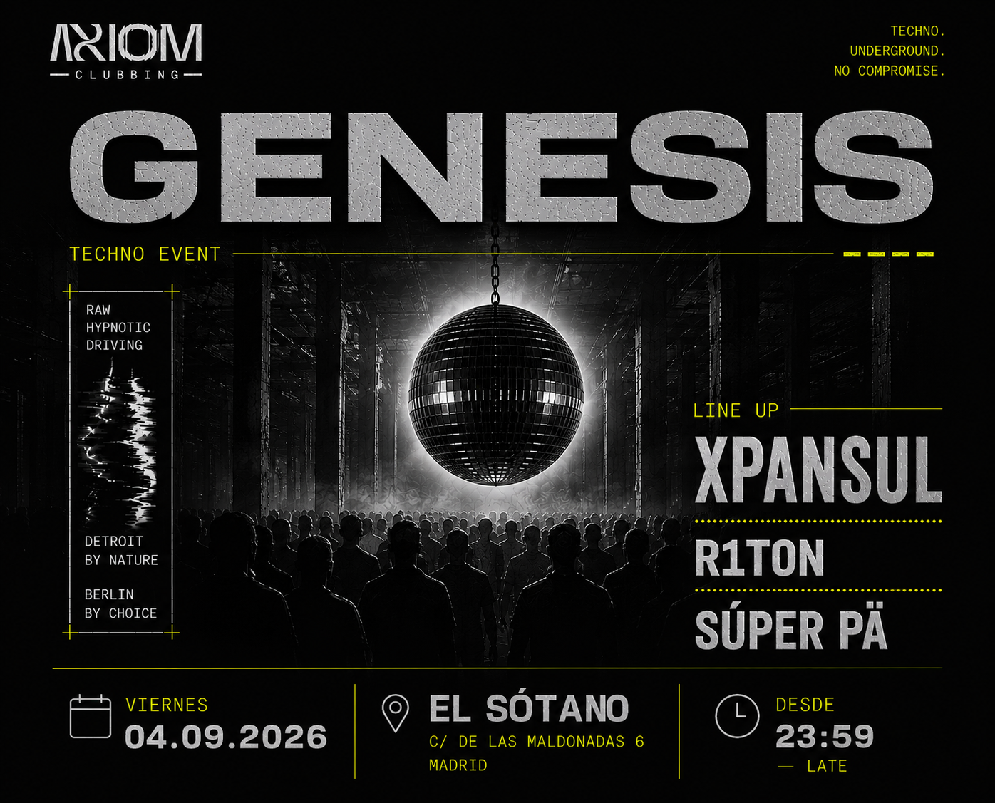 AXIOM CLUBBING: Xpansul, R1TON, Súper Pä