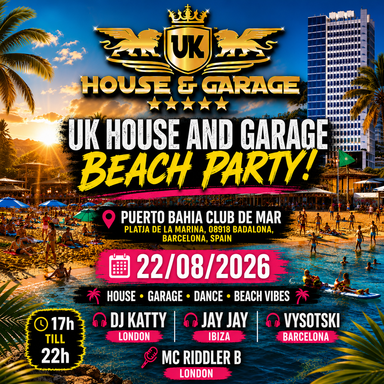 UK HOUSE AND GARAGE BEACH PARTY