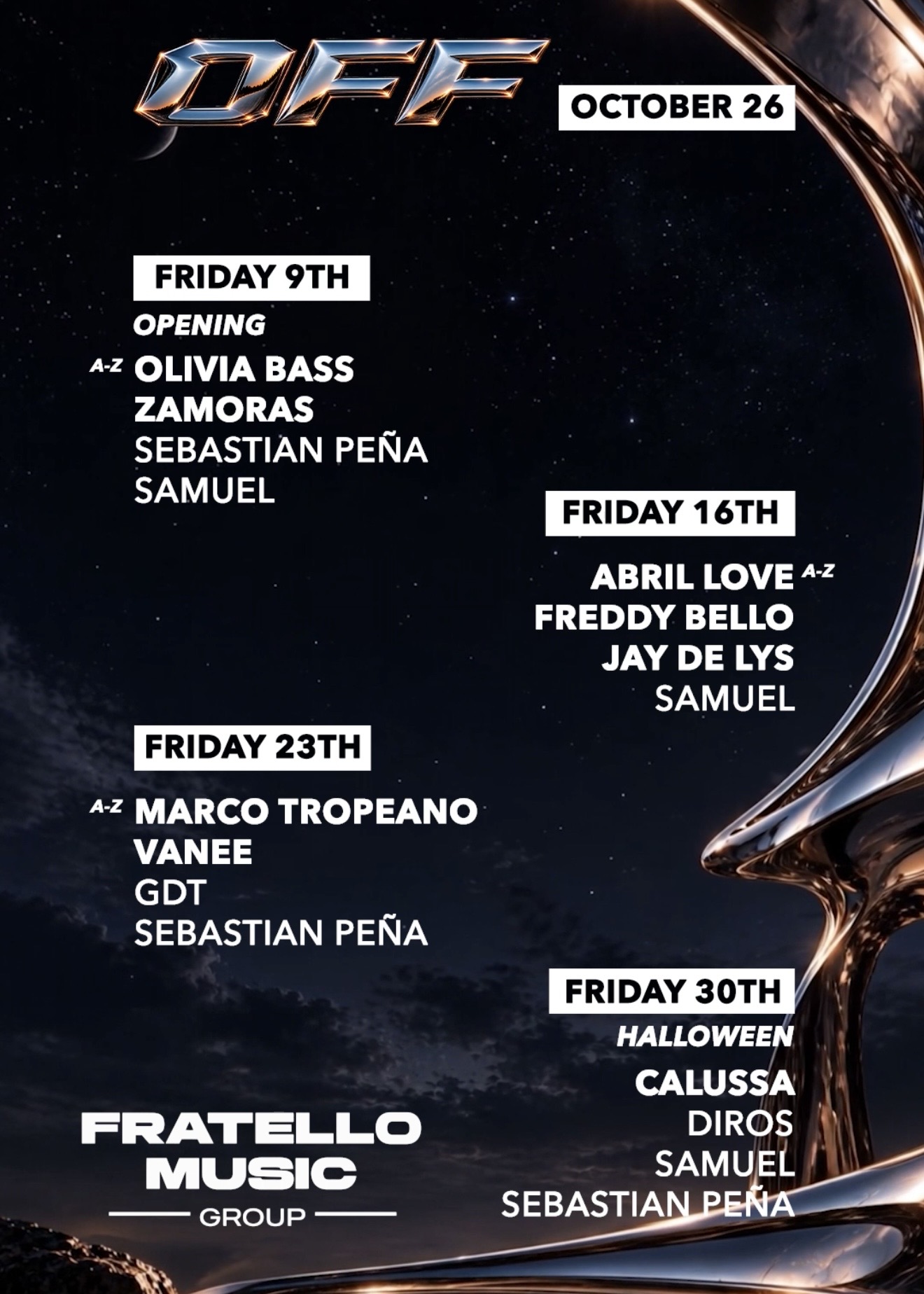 OFF & FRATELLO pres Marco Tropeano, Vanee at Nix