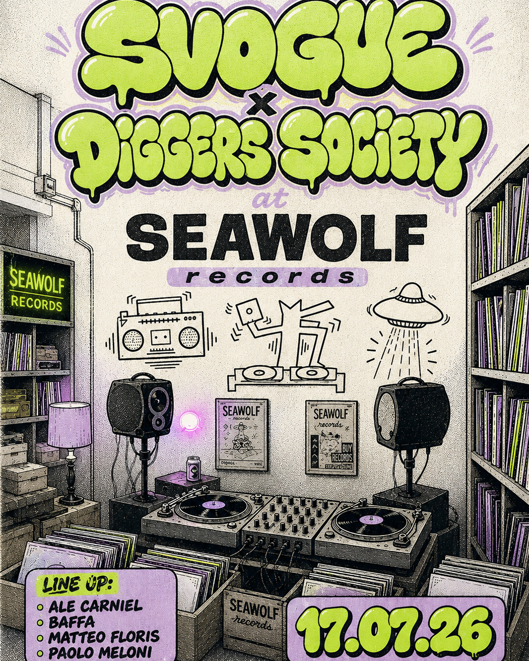 Svogue x Diggers Society in-store at Seawolf
