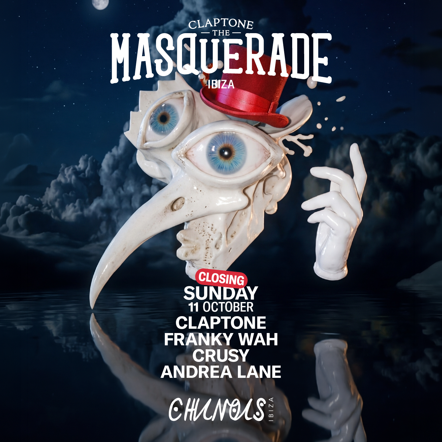 The Masquerade Closing: Claptone, Franky Wah, Crusy, Andrea Lane B2B Dario Nunez